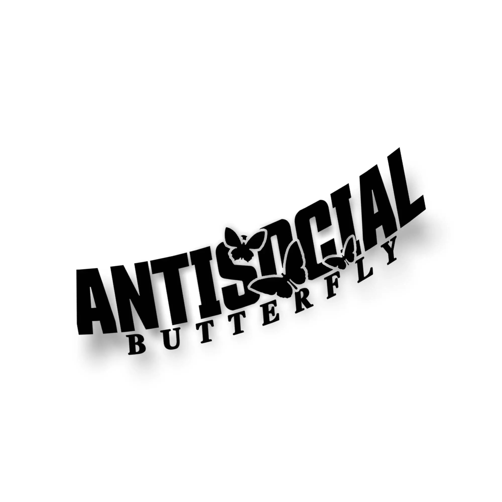 ANTISOCIAL BUTTERFLY STICKER Merakii Garage