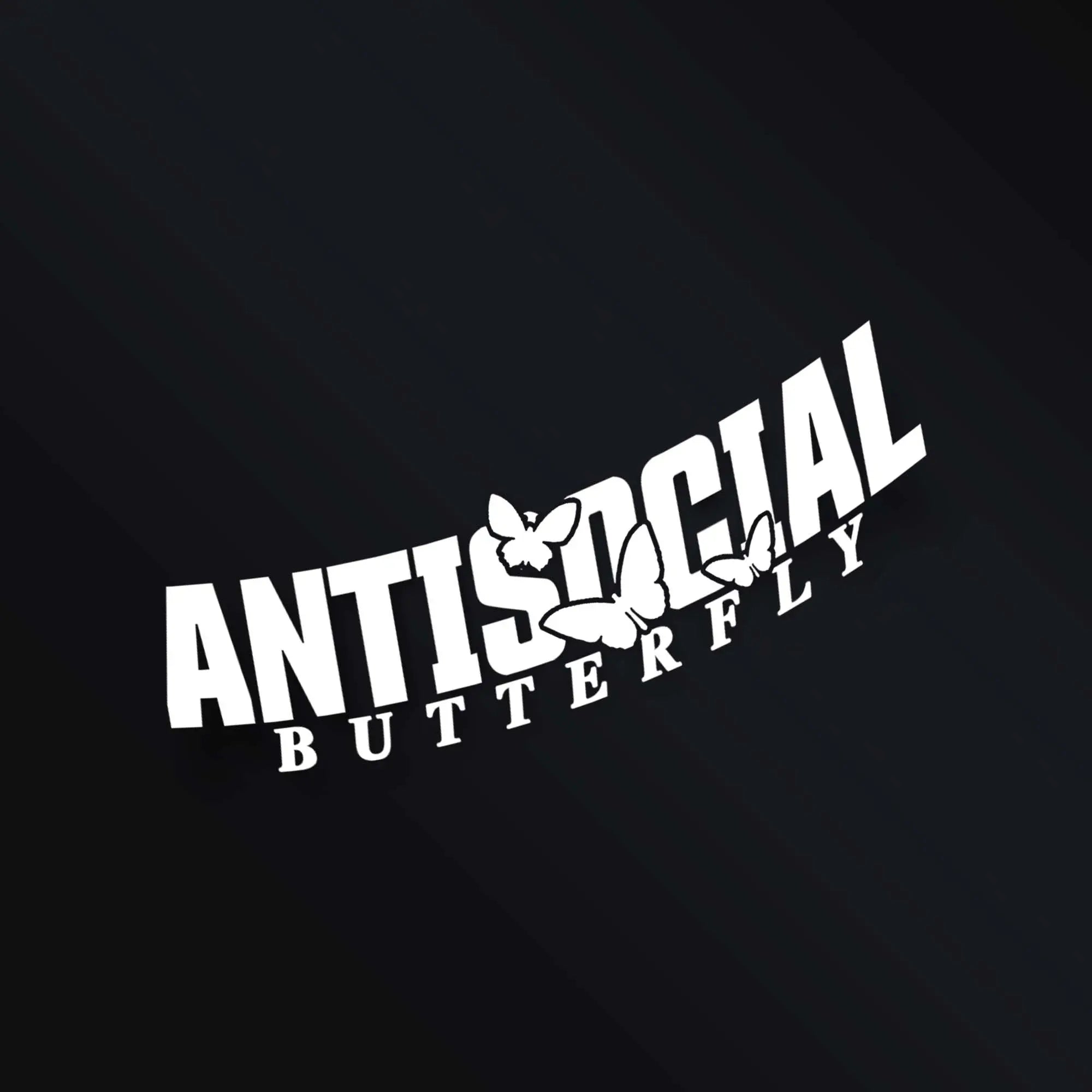 ANTISOCIAL BUTTERFLY STICKER Merakii Garage