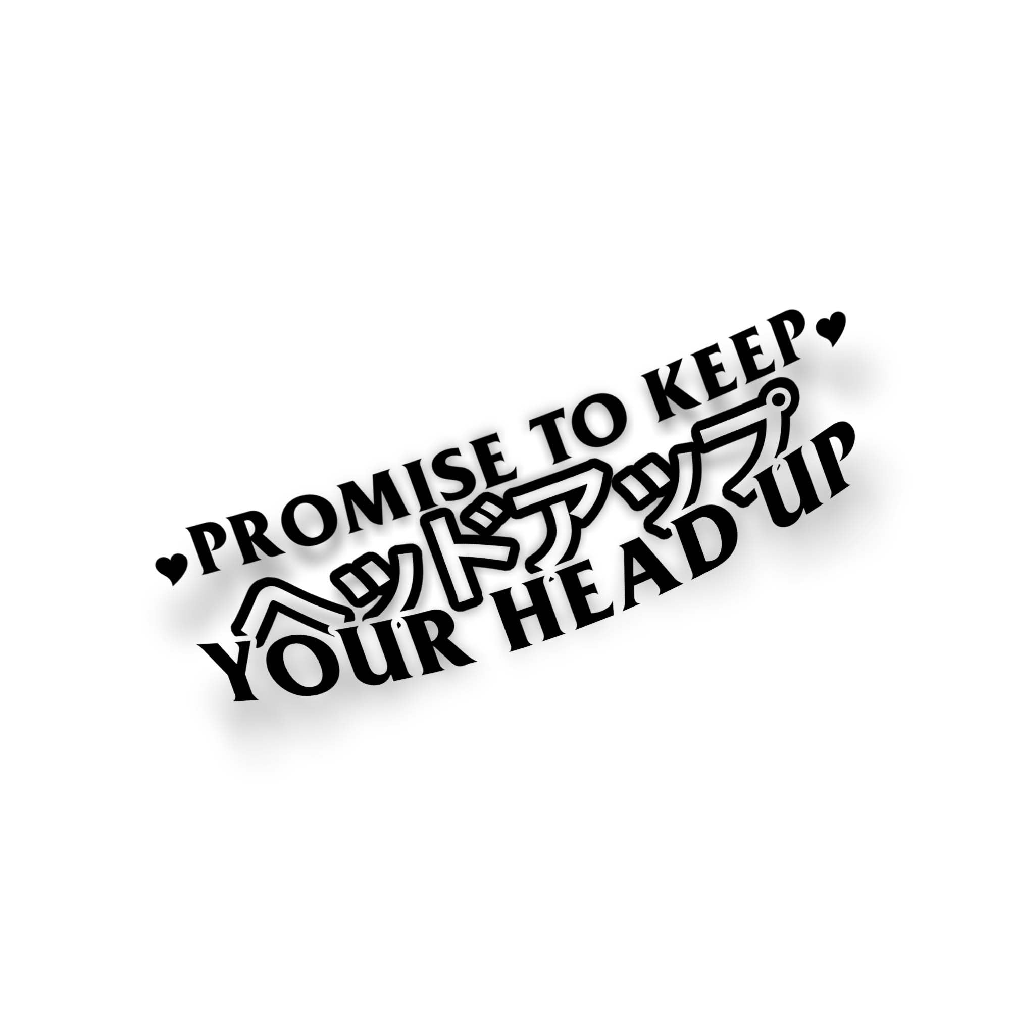 PROMISE TO KEEP YOUR HEAD UP STICKER