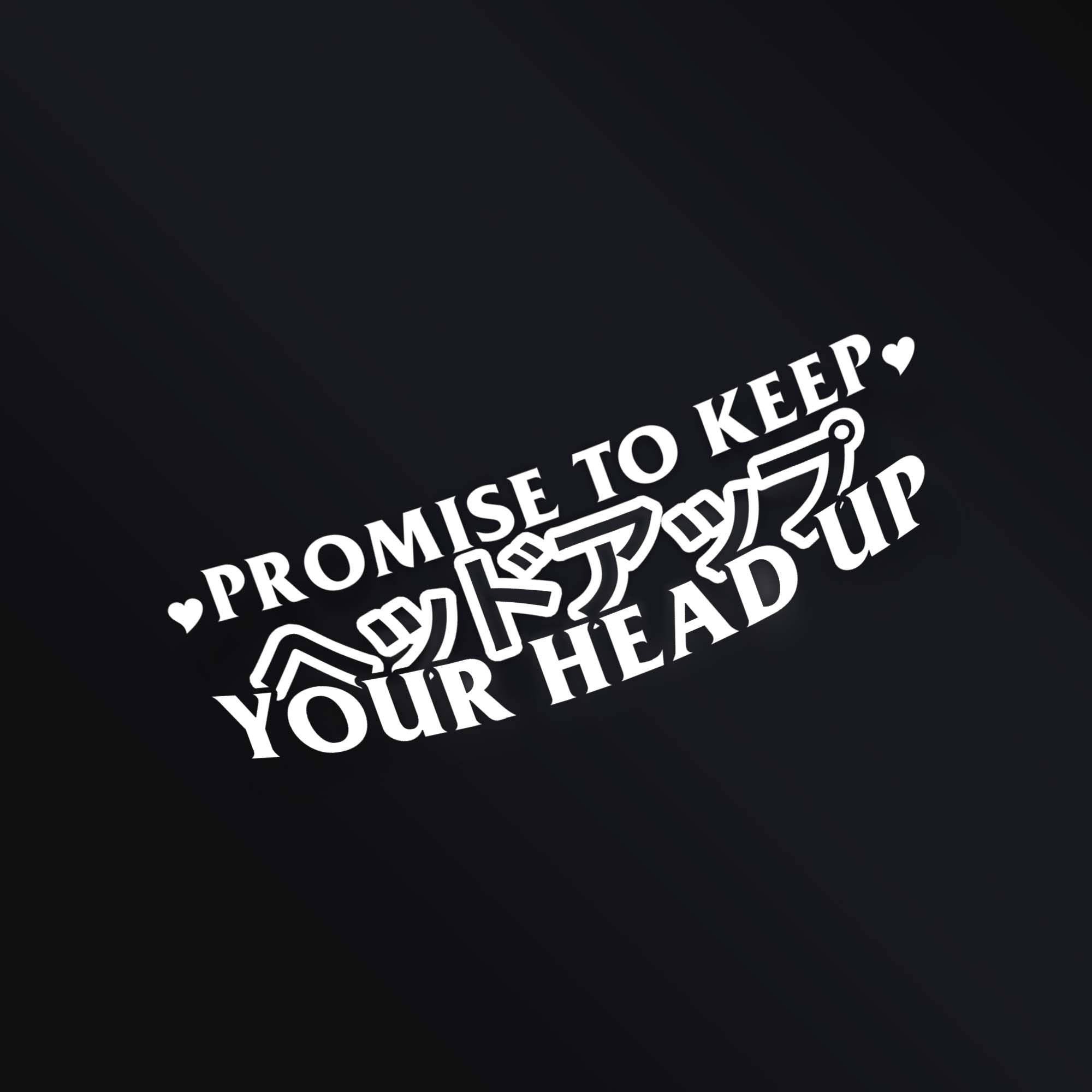 PROMISE TO KEEP YOUR HEAD UP STICKER